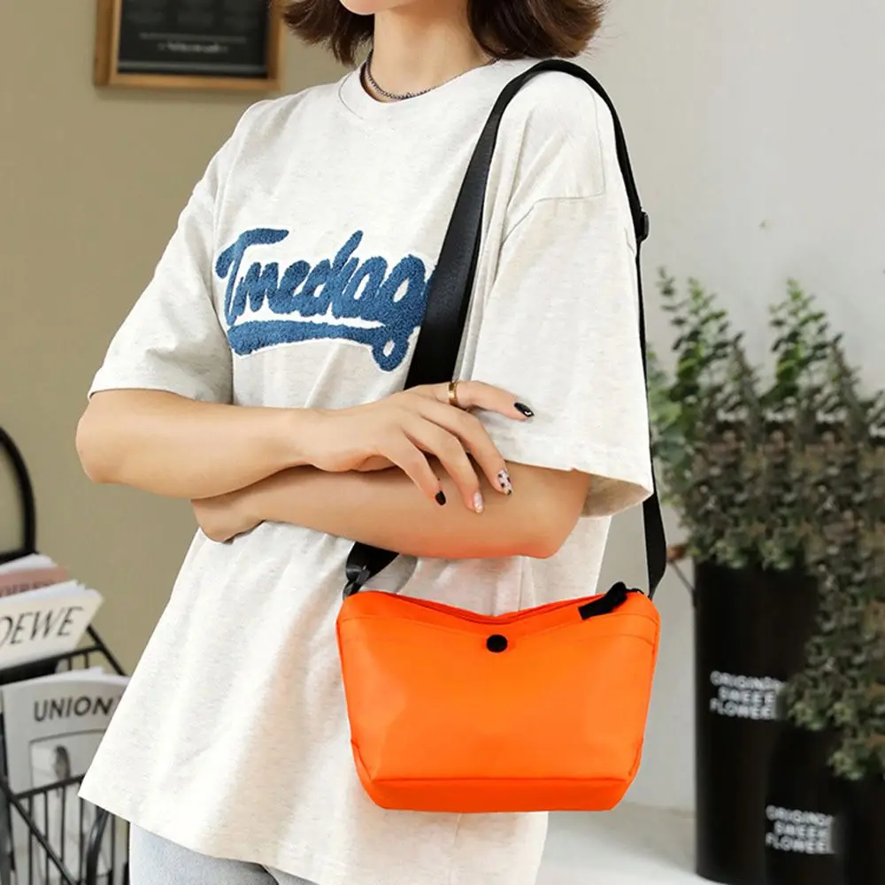 Outdoor Fashion Crossbody Bag Girls Oxford Cloth Shoulder Pouch Solid color Gift Dumpling Bag Phone Pocket Shoulder Bag Handbag