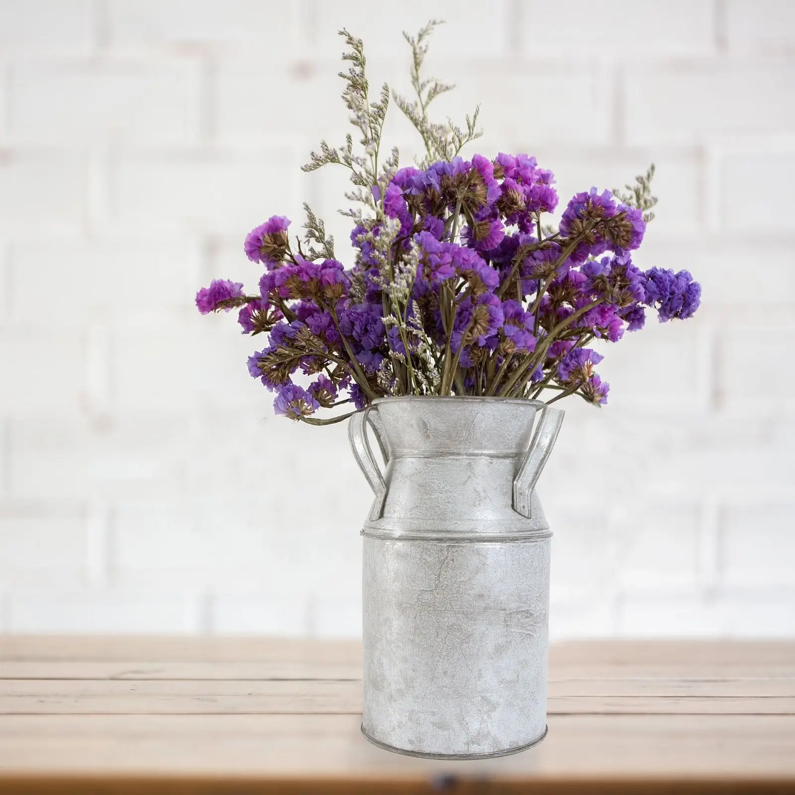 Tin Bucket Flower Gift Artistic Milk Jug Old-fashioned Stylish Iron Wrought Vase European Style Vintage 2