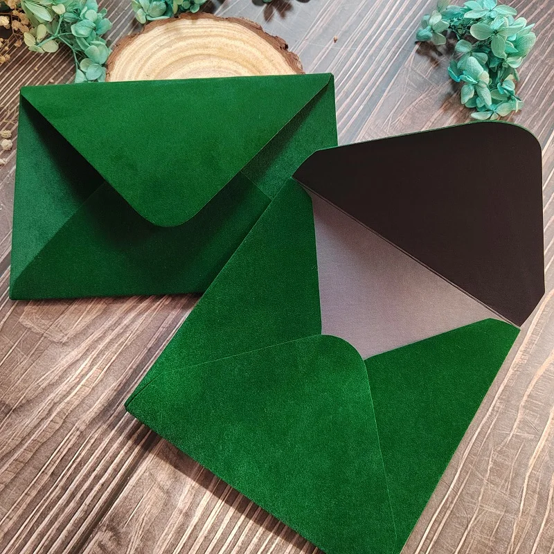 Nuova busta di vendita calda busta di carta personalizzata per matrimonio  busta per invito a nozze verde confezione 5x7 - AliExpress