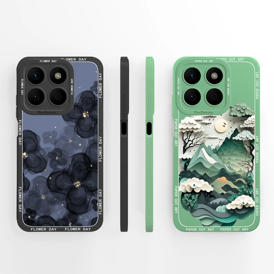 Elegant Floral Silicone Phone Case - Soft and Durable Cover with Advanced Design