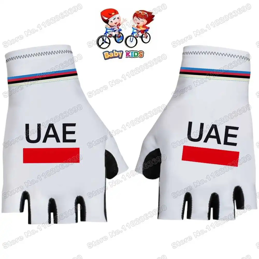 UAE Team Cycling Gloves Tadej Pogačar Mountain Bike Half Finger Glove Cycling Jersey Road Bicycle Non-slip Sports Gloves