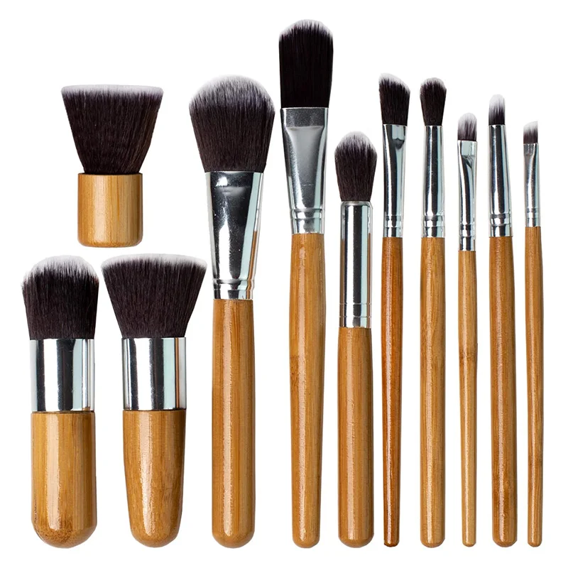 6/11 шт. набор кистей для макияжа с бамбуковой ручкой | Красота и здоровье
