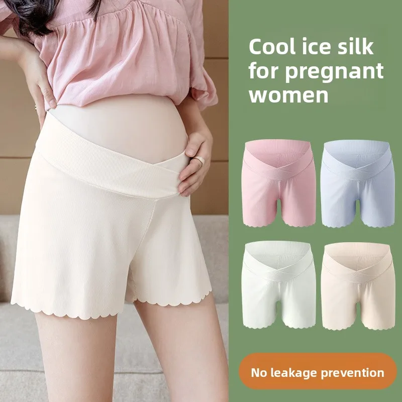Spring & Summer Thin Maternity 3/4 Shorts:Loose Belly Support,Anti-Exposure,Plus-Size,Perfect for Outerwear—Comfy for Trimesters