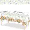 2025 New Year Easter Egg Bunny Theme Party Supplies Disposable PE Plastic Tablecloth Decoration Rectangular Tablecloths 5