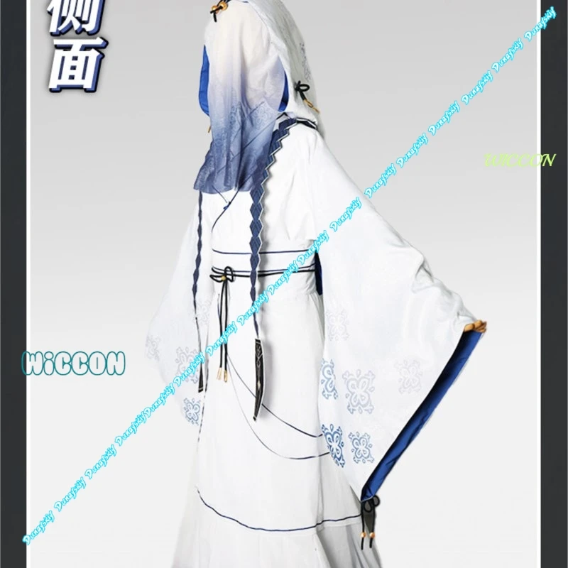 Costume Cosplay Limbus Company Araya The Celestial Comet, Abito Nero Ricamato con Stelle, Mantello Staccabile, Guanti e Cintura, Cosplay Anime - immagine 3