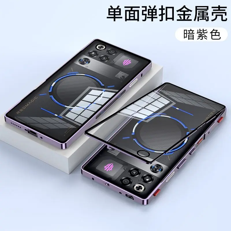 Premium Shockproof Alloy Metal Lens Protection Case with Transparent Tempered Glass & Hard Back Cover