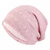 Winter Hats For Women Men Lace Rhinestone Breathable Turban Hat Windproof Warm Cap Female Beanie Hip Hop Bone Gorro Ponytail Hat 4
