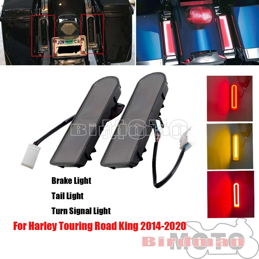 LED INSERTS SADDLEBAG Filler Support Lights Pour Touring Electra Glide NoirC A EUR 67,08-623862