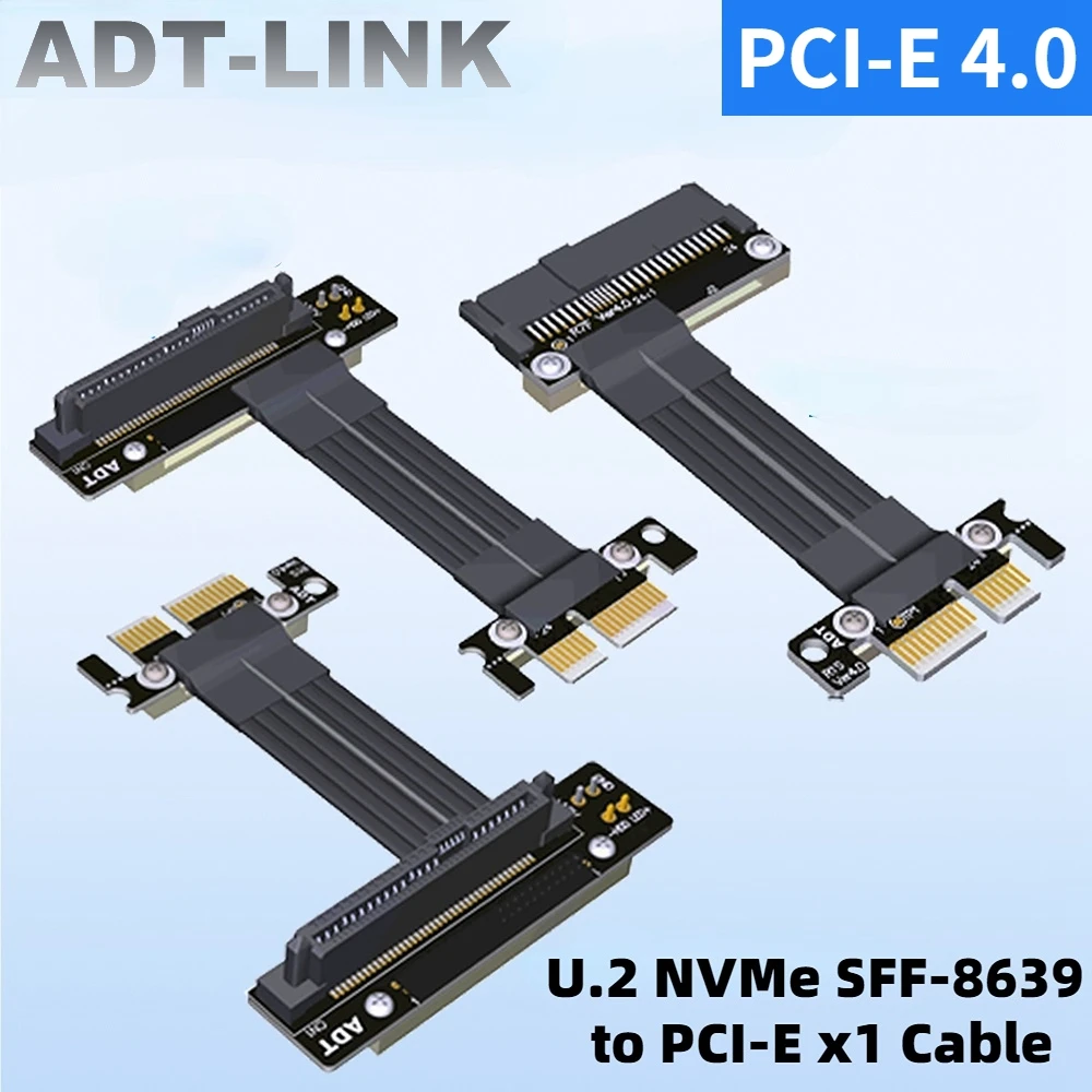 

U.2 интерфейс PCIe 4,0x1 до U2 NVMe SSD SFF-8639 U2 PCIe 4,0 Удлинительный кабель переходник адаптер высокоскоростной сигнал данные Gen4 удлинитель