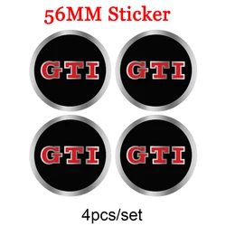 4PCS Car Wheel Center Hub Cover Sticker - Premium Quality and Sleek Design (56MM GTI)