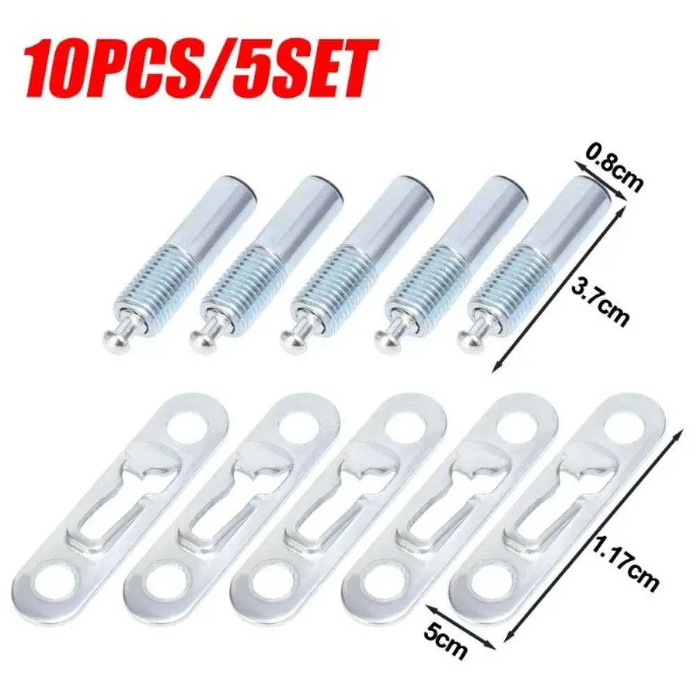 5Sets Concealed Installation Wardrobe Sliding Buckle Two-in-one Hardware Tools Furniture Invisible Connectors Elastic Invisible