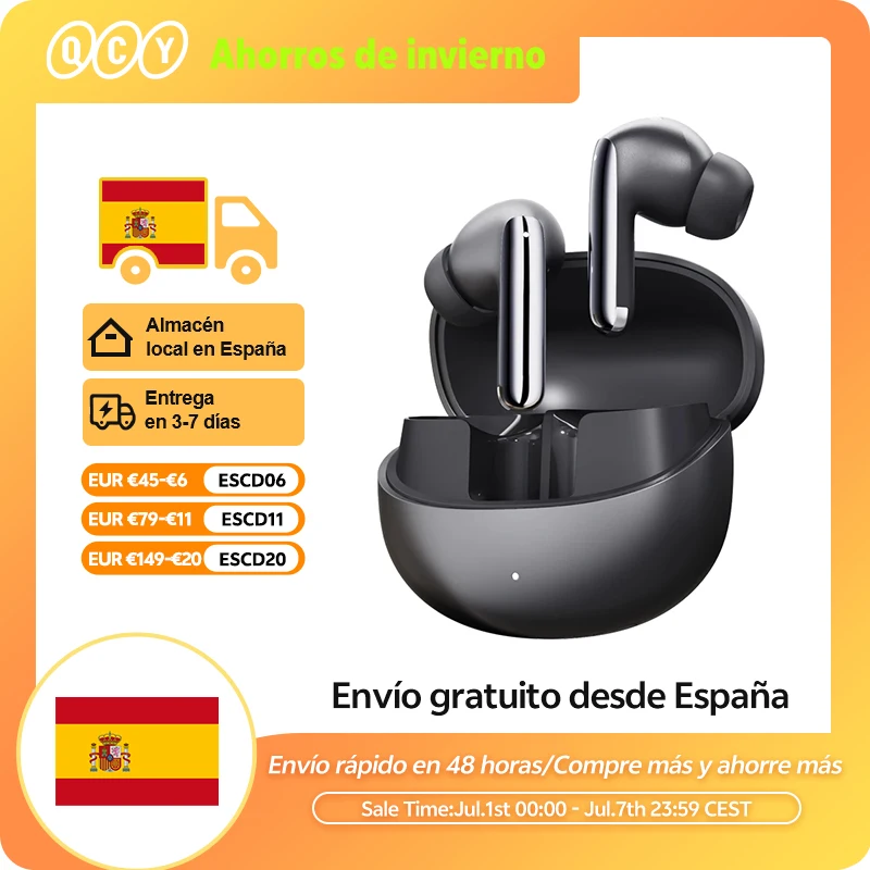 QCY MeloBuds Pro ANC Bluetooth 5,3 auriculares inalámbricos 46dB híbrido ANC alta resolución LDAC auriculares 6 micrófonos 34H detección en la oreja