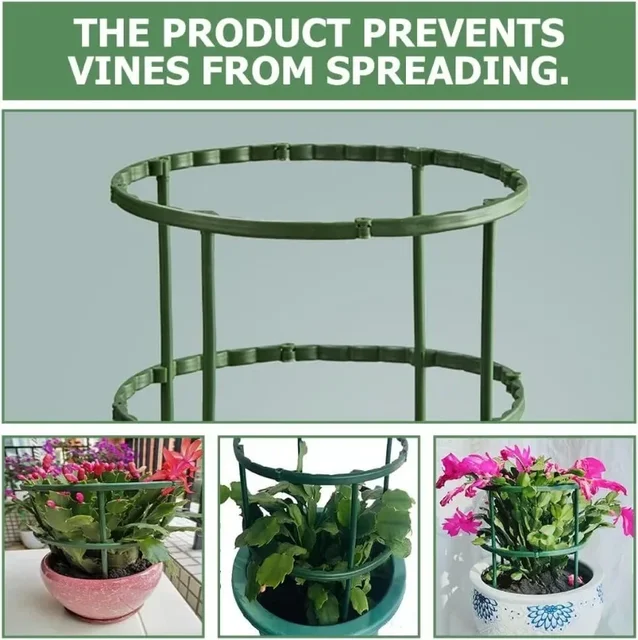 Green Plant Support Pile Frame Greenhouse Arrangement Semicircle Fixed Rod Indoor Flower Plants Vine Climbing Bracket Hock Pen 5