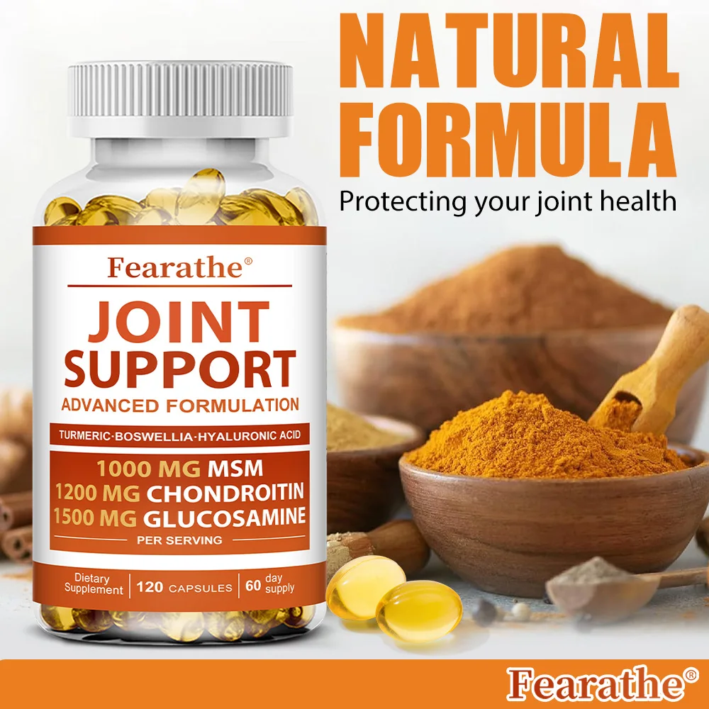 Glucosamine Chondroitin Supplement Joint Support Advanced Formula Capsules-Glucosamine Chondroitin MSM-Bones Back Knees and Hands Joint Support