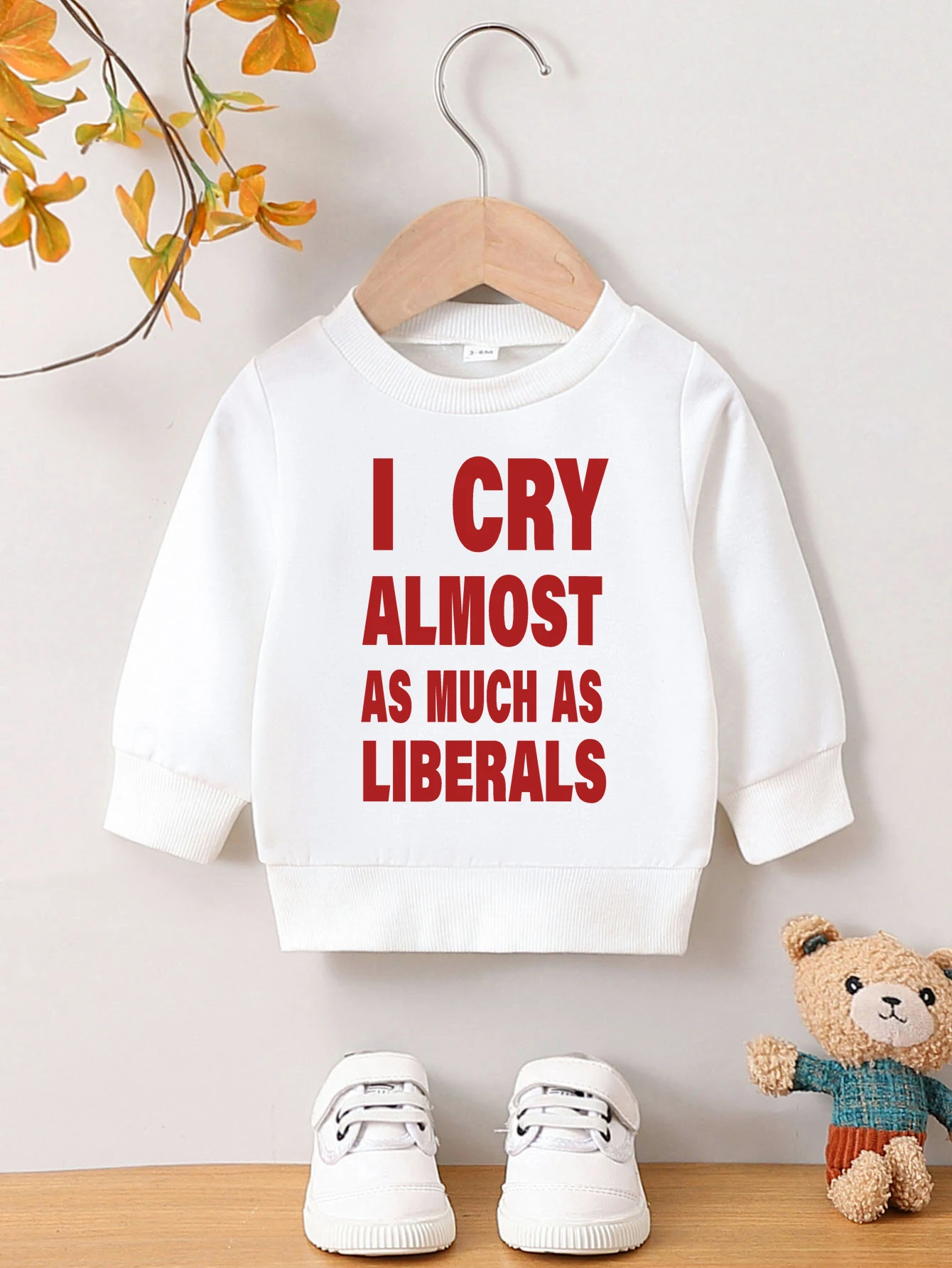 Autumn And Winter Baby Boy Round Neck Long Sleeved Casual Cute Cartoon Hoodie Suitable For Ages 1-2