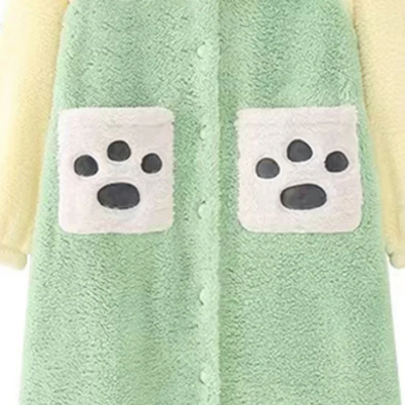 Dog Nightdress Long Rob Nightgown Homewear Halloween Cosplay Costumes Lingerie Full Pajamas Woman Fluffy Sleepwear Hoddies