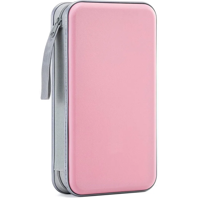 Portable 96-Disc CD/DVD Wallet Storage Case - Durable Hard Plastic Organizer