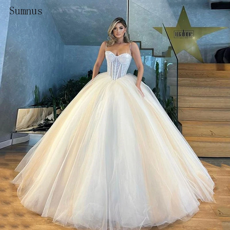 

Sumnus Champagne Ball Gown Quinceanera Dresses Masquerad Princess Strapless Tiered Vestidos De 15 Años Robes Party Dresses 2022