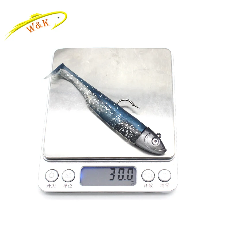 Seabass Fishing Lure 8 Colors 9 cm 3.5 inch Paddle Tail Soft Lure with 22g  Jig Head Laser Eyes Tuna Rock Fishing Lures