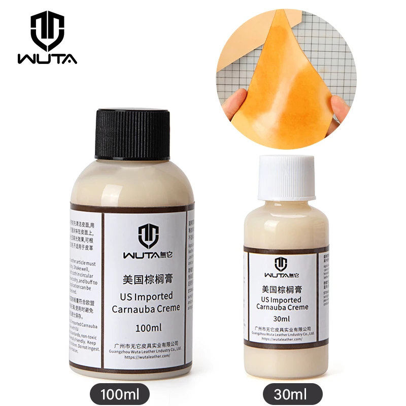 American Import Carnauba Creme Protective Wax Finish Vegetable Tanned Leather Coating High Gloss DIY Leather Finish Agent leather coating wax