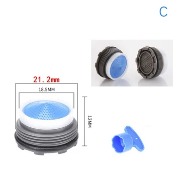 1ชิ้นตัวเติมอากาศทำจากพลาสติกสำหรับห้องน้ำแกนในตัวก๊อกน้ำเกลียวตัวเมียด้านในอุปกรณ์อะไหล่ตัวกรองหัวฉีดในครัว 7