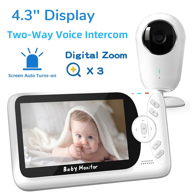 2023 New Baby Monitor 4.3Inch Wireless With PTZ Camera High Security Camera  Night Vision Temperature Monitoring Baby Two camera - AliExpress