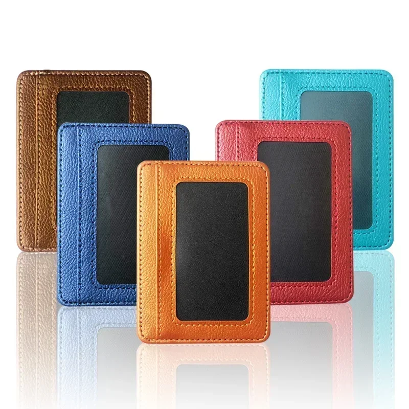 Slim PU Leather Mini Wallet - Men's Multi-Card Holder with ID Slot