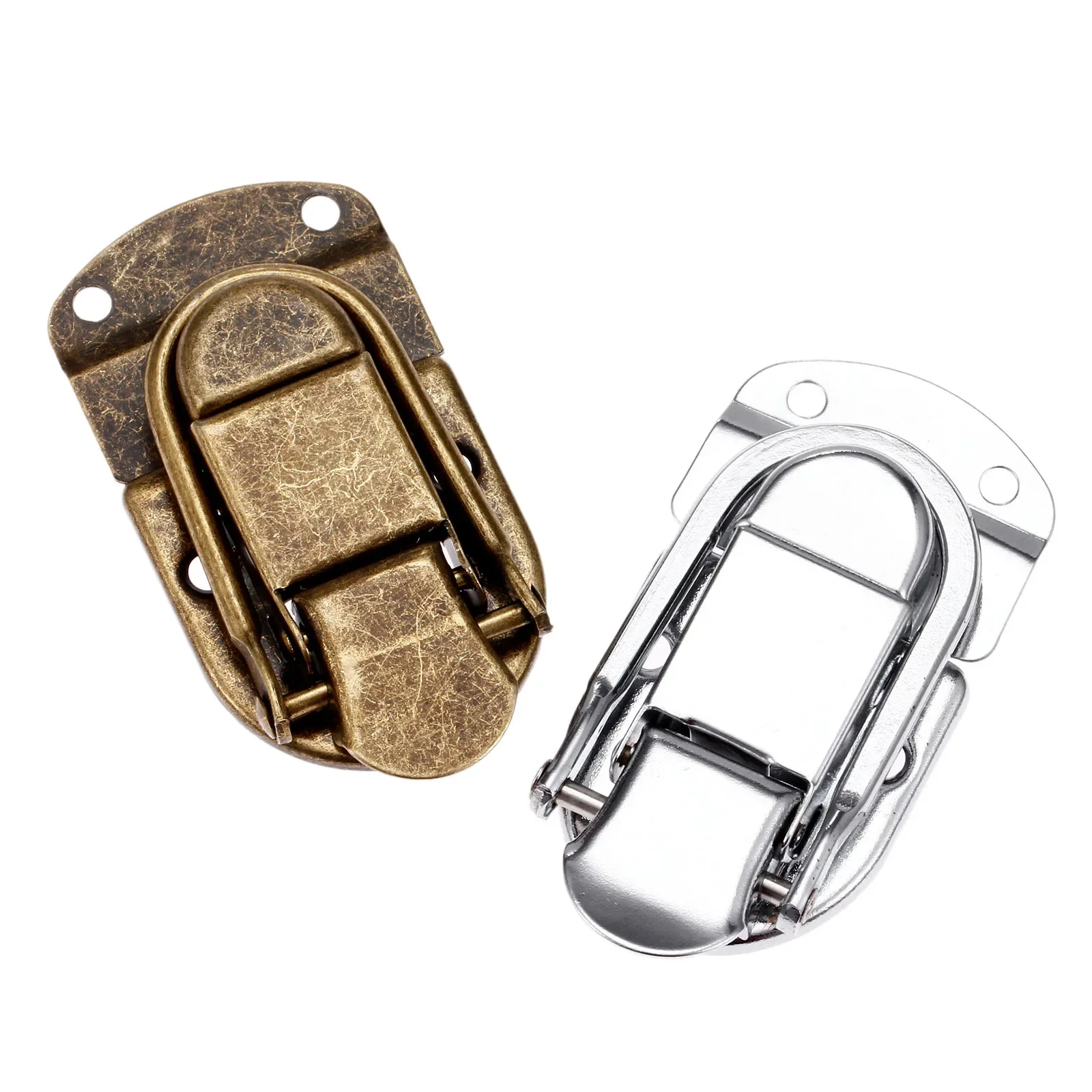 DRELD 1Pc 67*34m Vintage Metal Lock Chest Box Gift Box Suitcase Case Buckles Toggle Hasp Latch Catch Clasp Furniture Hardware