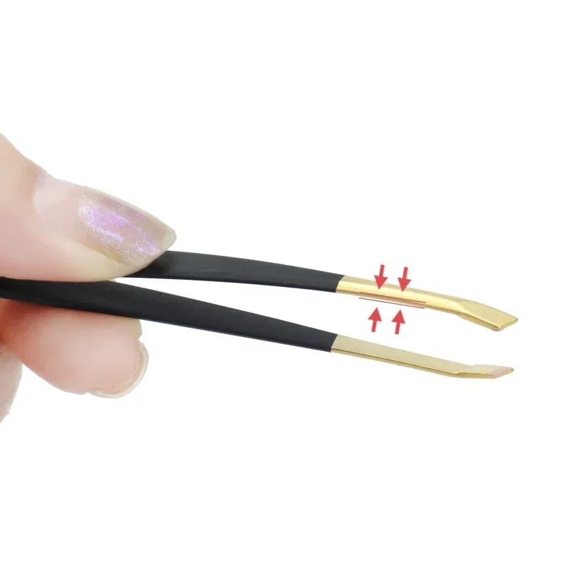 Eye Clip Brow Eyebrow Tweezers 1Pc Professional Stainless Steel Hair Removal Gold Women Beauty Makeup Tools