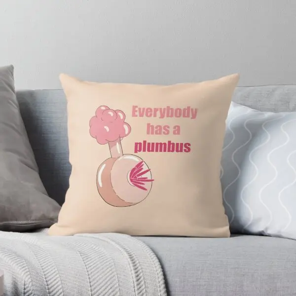 Everyy Has A Plumbus Printing Throw Pillow Cover Decor Square Comfort Home Anime Waist Cushion Soft Sofa Pillows not include |