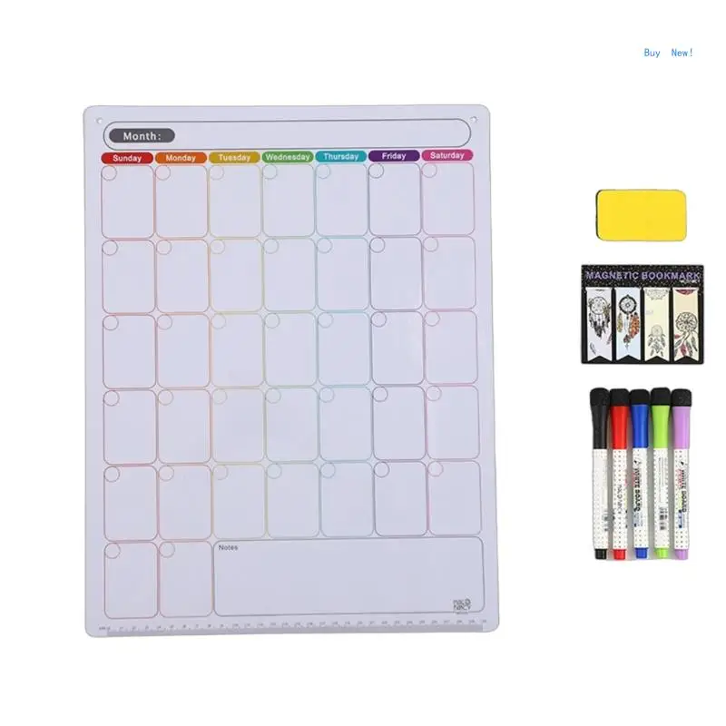 Fridge Calendar Weekly Planner Memoboard Magnetic Whiteboard Calendar Monthly Planner Board Grocery Shopping List