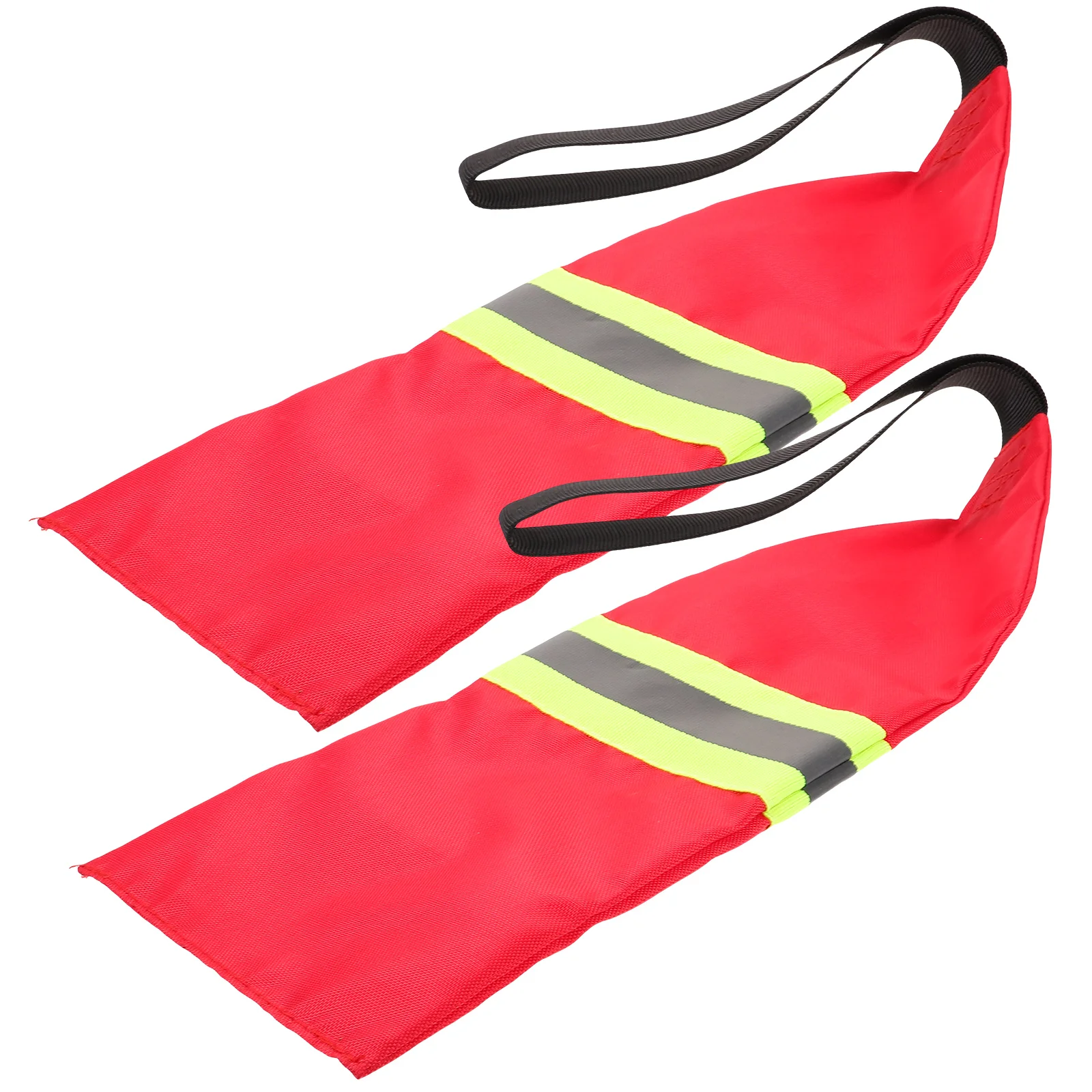 

2 Pcs Kayak Safety Flag Boat Accessories DIY Reflective 2pcs (red Horizontal Strips) Towing for Flags Bike Trailer Travel