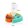 3in1 Pet Feeder Drinking Device Cat Bowl Dry Wet Separation Prevent Tipping Over Cat Dog Water Feeder Pet Kitten Puppy Supplies 5