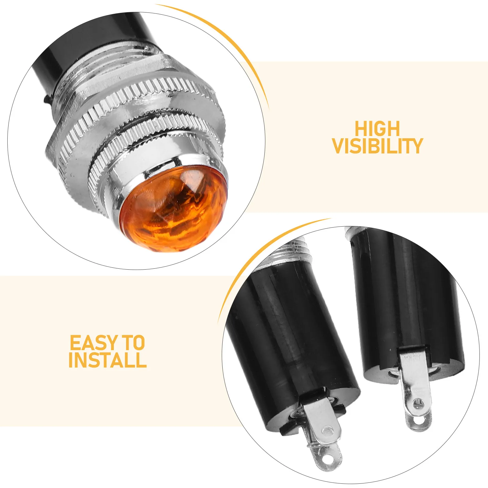 4Pcs 패널 마운트 LED 표시 등 금속 하우징 무대 오디오 장비 용 방수 신호 램프 6.3V 0.15a 빨간색 녹색 파란색