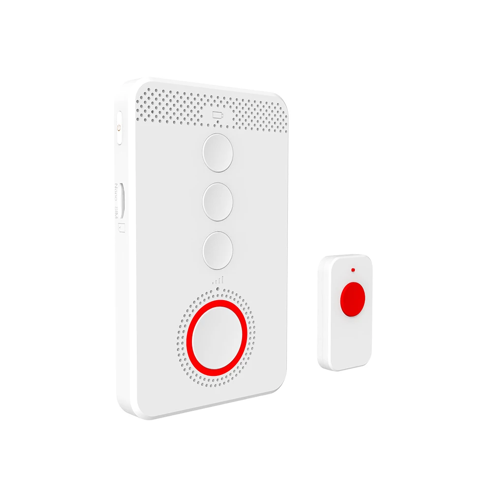 Wireless Caregiver Pager Elderly Calling System SOS Emergency Button Alert Portable One-click Caller Alarm 4G Voice Intercom