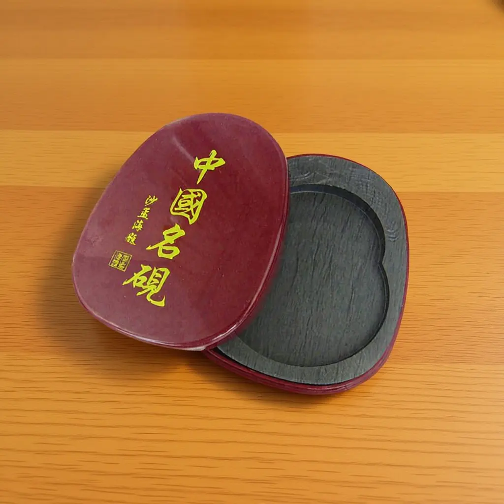 뚜껑이 있는 전통적인 잉크석, 서예 애호가, 교사, 학생, 수집가를 위한 정교하고 컴팩트한 서예 잉크석, 사용하기 쉬움