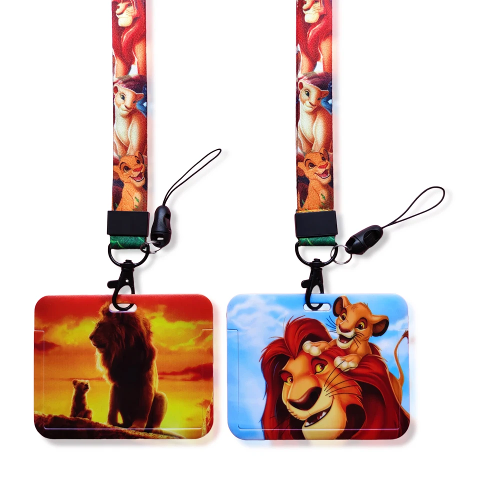 Disney Lion King Boy's Girls Plastic Anime Id Card Holder Fashion Badge