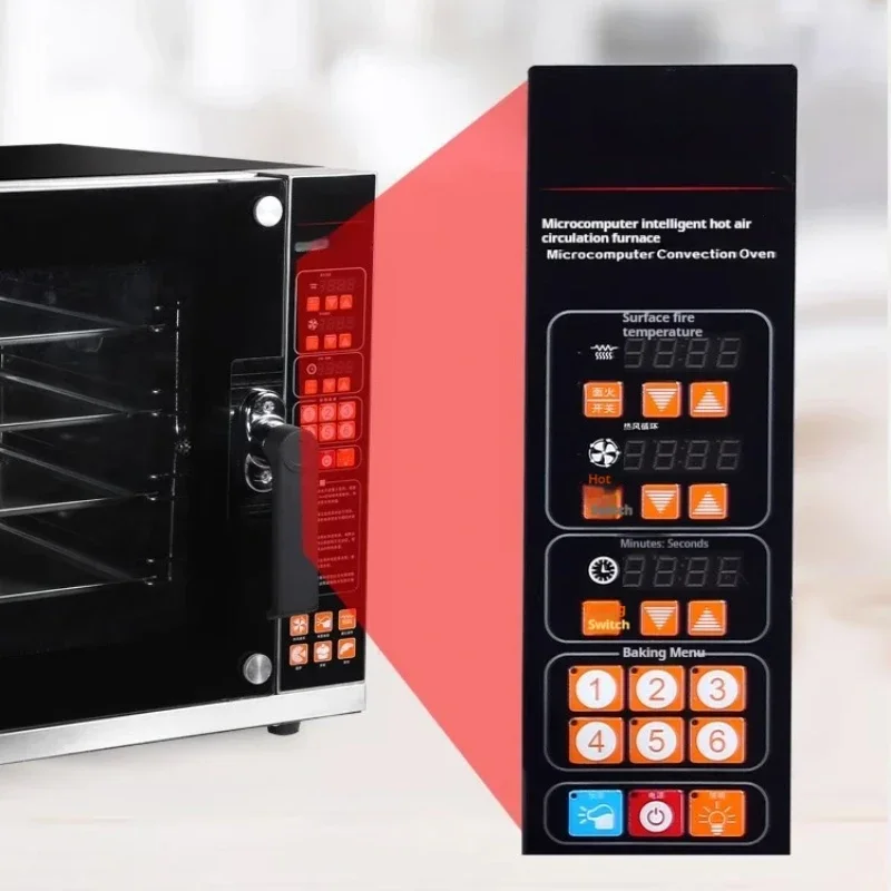 Electric Oven Commercial Baking Oven 220V/4500W Home Toaster Hot Air Circulation Household Large Capacity Oven 5
