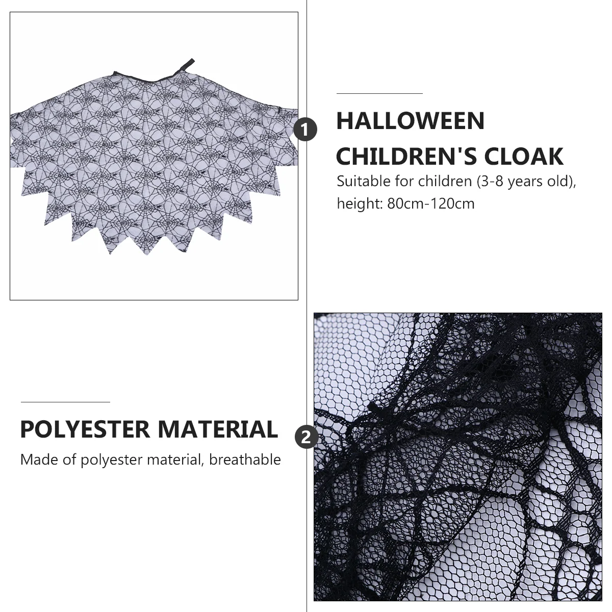 Prom Children Spider Web Cape Kids Clothes Cosplay Costume Dress Polyester