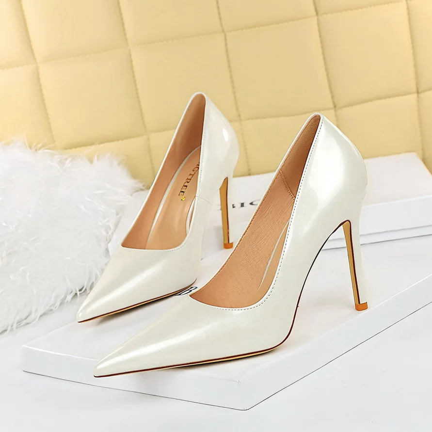 Women High Heels Shoes Formal Black Stiletto Heels Pumps Party Office Work  Shoes Pointed Toe Slip