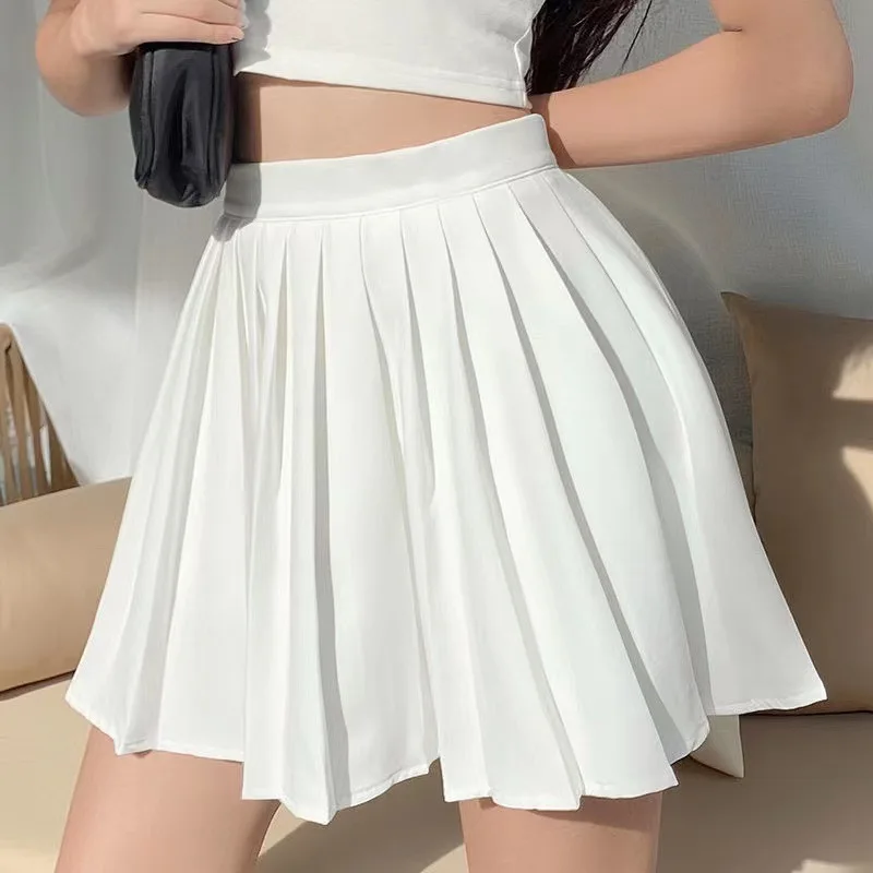 Elastic Waist Pleated Mini Skirt for Women Summer Party