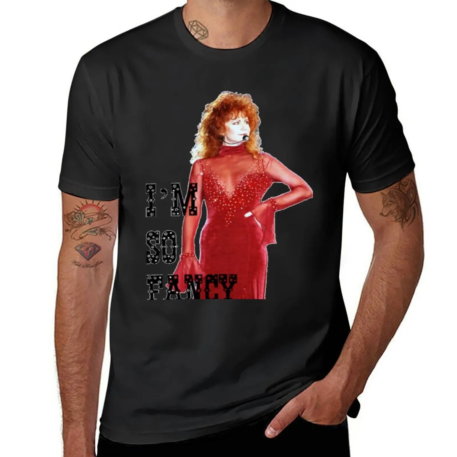 

Reba as Fancy T-Shirt boys animal print tees vintage clothes heavy weight t shirts for men