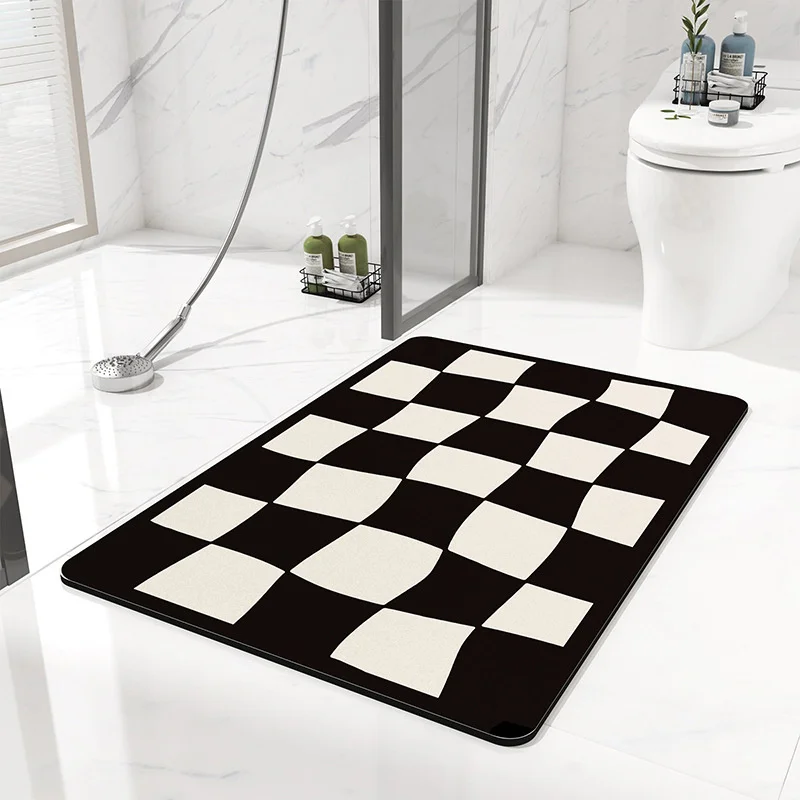 Bath Mat Non Slip Absorbent Diatom Mud Bathroom Carpet Quick Drying