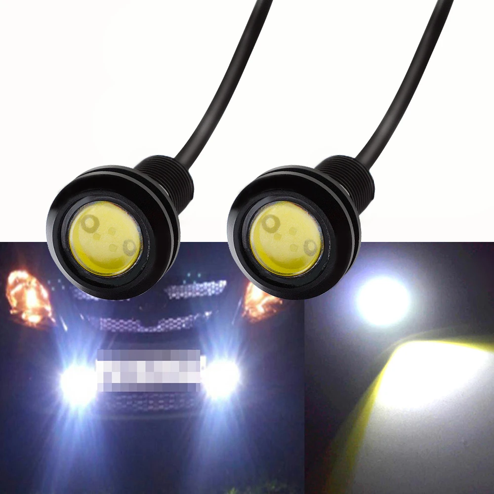 2x Universal Car Led Daytime Running Light Drl 18mm Auto Eagle Eye Lamp