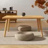 Small Coffee Table Low Table Solid Wood Sturdy Floor Table Desk for Sitting on The Floor, Storage and Living Room Furniture 5