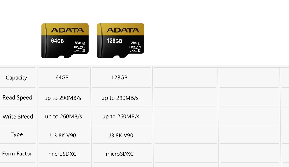 ADATA ũ SD ī, ũ SD 128GB ÷ ޸ ī, SD 256GB U3 8K V90, ִ 275-290Mb TF ī, PC ޴