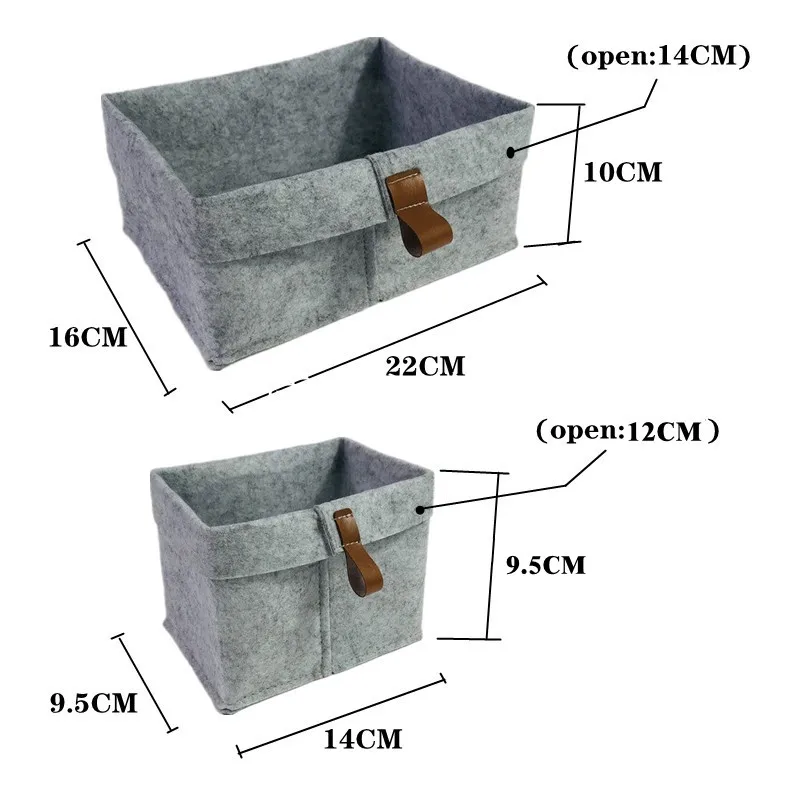Desktop Storage Baskets Felt fabric Bedroom countertop Organize Basket Pen holder Sundries Cosmetics Storage,Basket of flowe 6