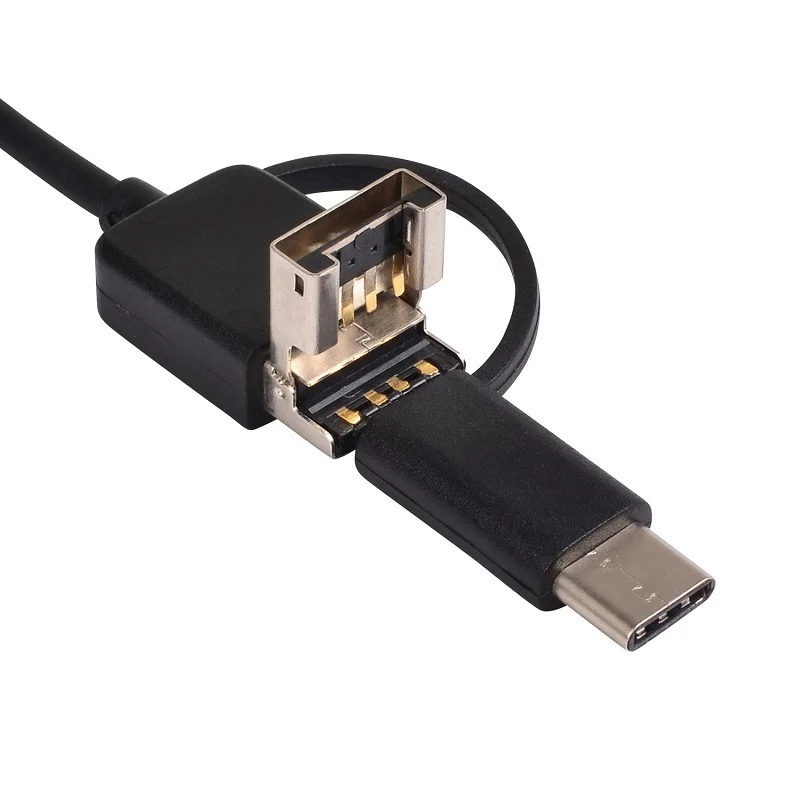 CAMERA ENDOSCOPIQUE USB MICROUSB TYPE-C 1,30 MILLION DE PIXELS AVEC 6 LEDS  CM2028