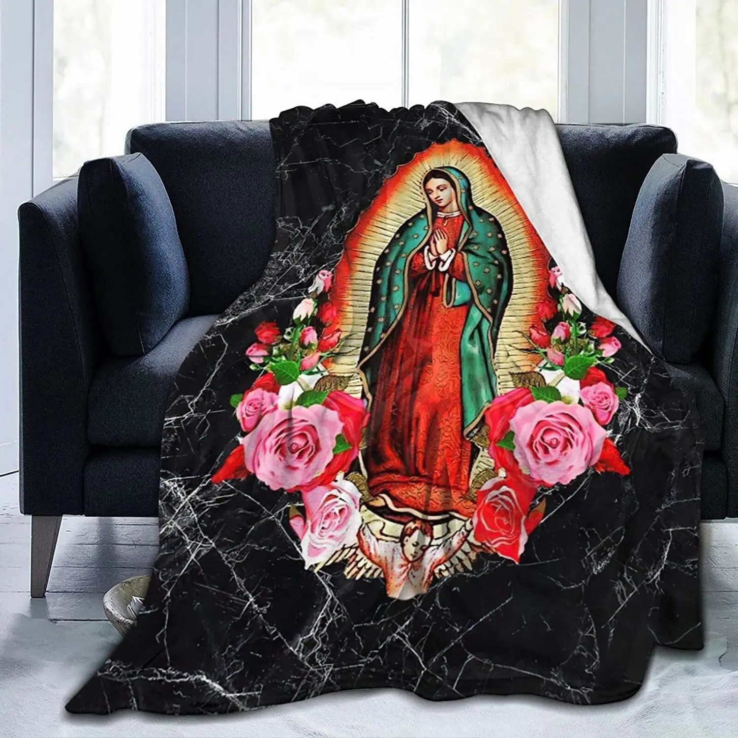 Lady Guadalupe Blanket | Virgin Mary Mexican Blanket | Wholesale Mexican  Blankets - Blanket - Aliexpress
