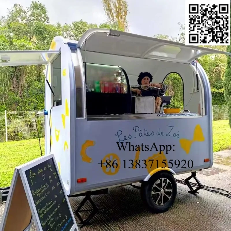 Rimorchio Personalizzato per Food Truck, Rimorchio Mobile per Fast Food, Pizza, Hamburger, Hot Dog, Attrezzatura per Catering UE